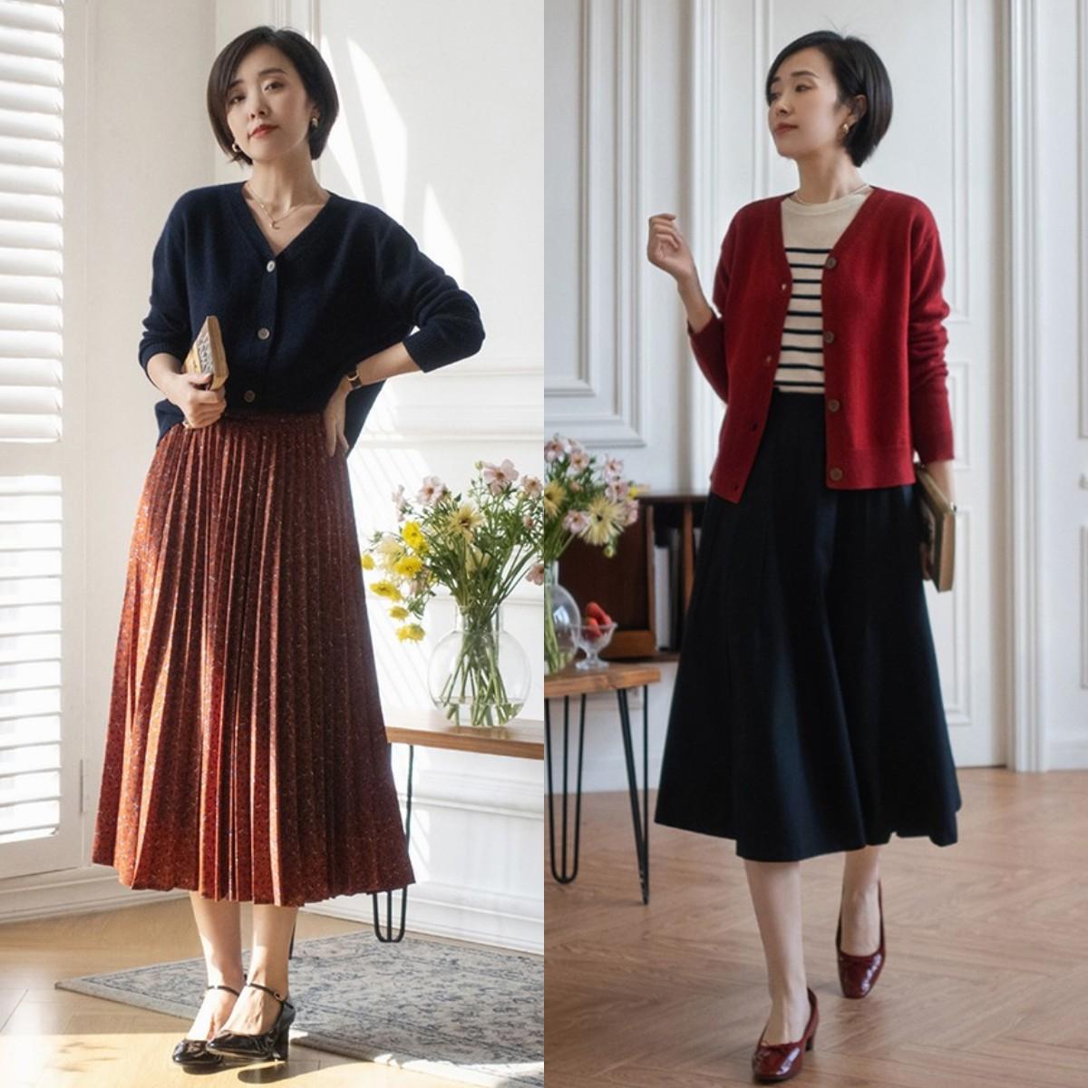 开衫的时尚搭配图片_搭配衣服图片女_搭配衣服图片女装2020