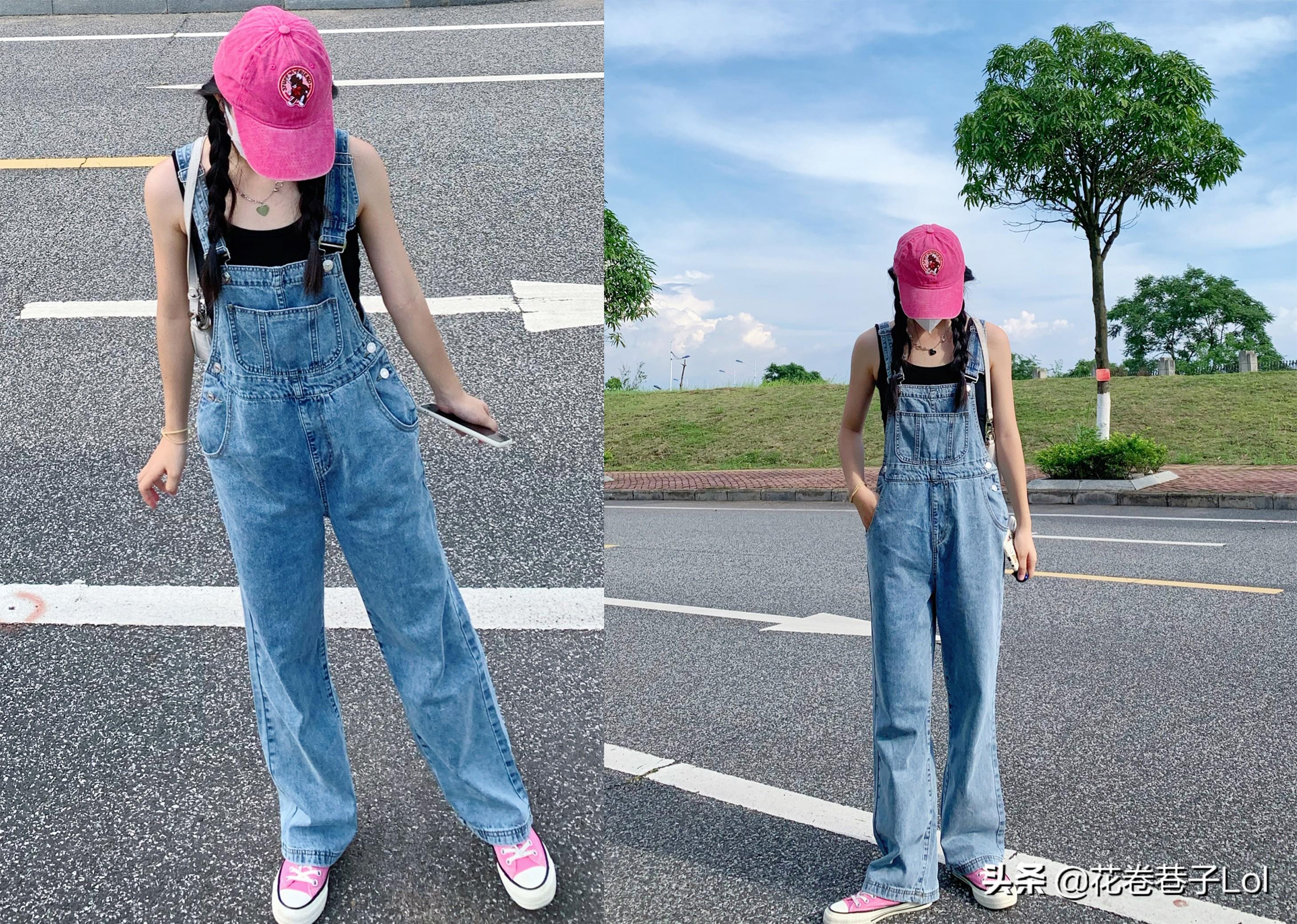 穿背带裤上学_背带裤学生女_学生气背带裤如何穿才时尚